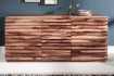 Bahut design coloris naturel en bois massif à 3 tiroirs et 2 portes