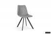 Chaise design Emma en simili cuir coloris gris