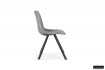 Chaise design Emma en simili cuir coloris gris
