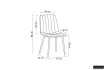 Chaise design en velours coloris bleu, pieds noirs