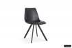 Chaise design Emma en simili cuir coloris noir