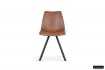 CHAISE DESIGN EMMA EN SIMILI CUIR COLORIS COGNAC
