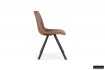 CHAISE DESIGN EMMA EN SIMILI CUIR COLORIS COGNAC