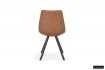 CHAISE DESIGN EMMA EN SIMILI CUIR COLORIS COGNAC