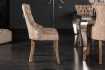 Chaise Confortable Style Castle en Velours café