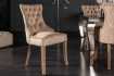 Chaise Confortable Style Castle en Velours café
