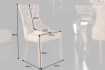 Chaise Confortable Style Castle en Velours café