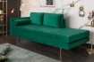 Méridienne Rembourré ultra-Tendance en Velours Vert Emeraude 196cm