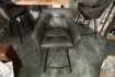 Tabouret de bar 100cm coloris gris antique avec accoudoirs