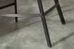 Tabouret de bar 100cm coloris gris antique avec accoudoirs
