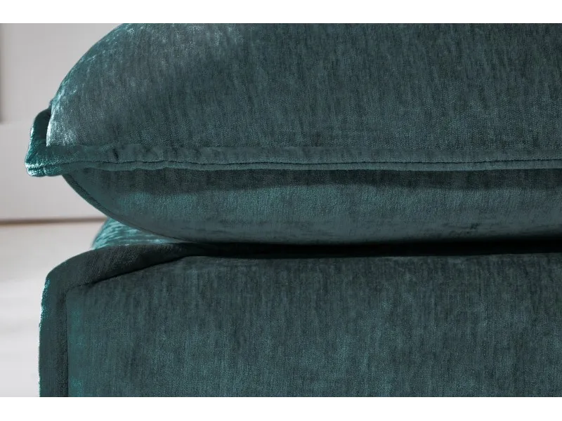 Tabouret moderne en lin coloris vert