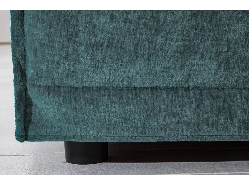 Tabouret moderne en lin coloris vert