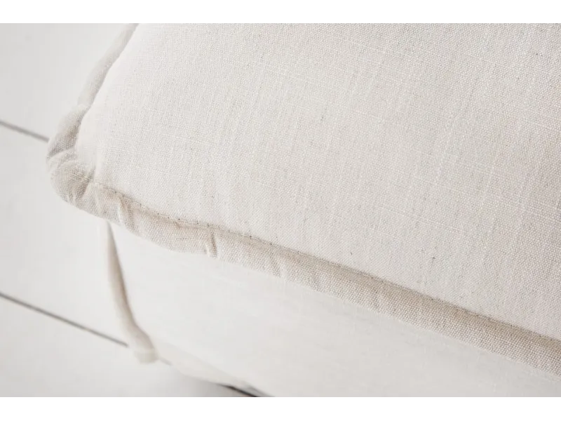 Tabouret moderne en lin coloris naturel