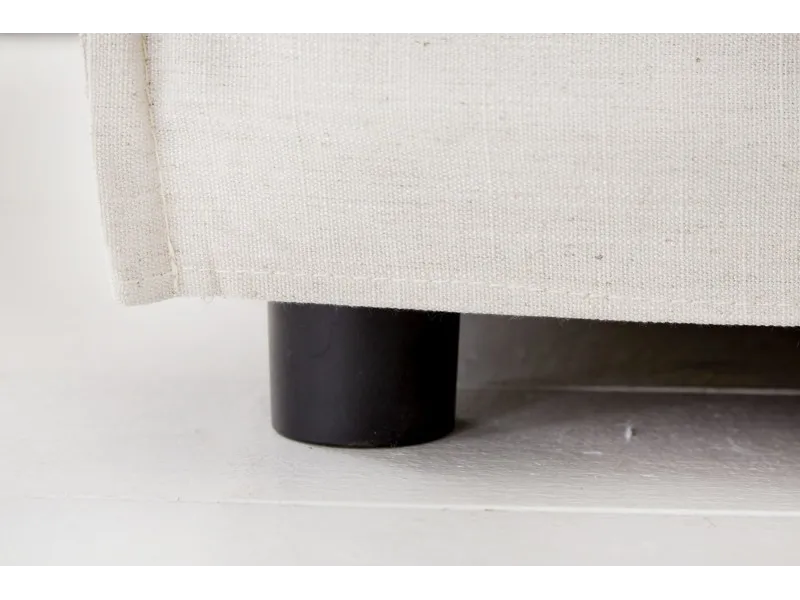 Tabouret moderne en lin coloris naturel