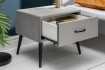 Table de chevet design de 45cm avec tiroir gris clair