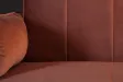 Canapé-lit 215 cm en velours coloris vieux rose doré