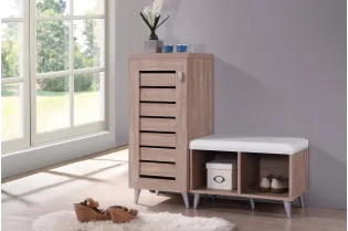 ARMOIRE 1 PORTE COLORIS chêne naturel 2