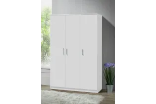 ARMOIRE blanche 3 PORTES avec penderie