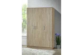 ARMOIRE 3 PORTES avec penderie coloris chêne naturel