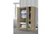 ARMOIRE 3 PORTES avec penderie coloris chêne naturel