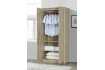 ARMOIRE 2 PORTES avec penderie coloris chêne naturel