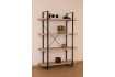 Etagère design industriel 4 planches en bois coloris naturel