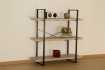 Etagère design industriel 3 planches en bois coloris naturel