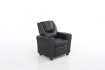 Mini Fauteuil relax relevable revêtu en simili cuir noir