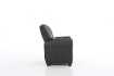 Mini Fauteuil relax relevable revêtu en simili cuir noir