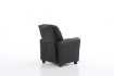 Mini Fauteuil relax relevable revêtu en simili cuir noir
