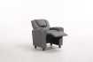 MINI FAUTEUIL RELAX RELEVABLE REVÊTU EN SIMILI CUIR coloris gris