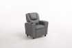 MINI FAUTEUIL RELAX RELEVABLE REVÊTU EN SIMILI CUIR coloris gris