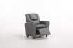 MINI FAUTEUIL RELAX RELEVABLE REVÊTU EN SIMILI CUIR coloris gris