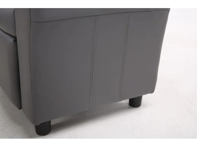 MINI FAUTEUIL RELAX RELEVABLE REVÊTU EN SIMILI CUIR coloris gris
