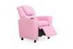 MINI FAUTEUIL RELAX RELEVABLE REVÊTU EN SIMILI CUIR COLORIS rose