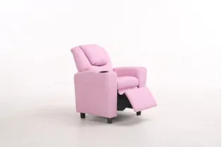 MINI FAUTEUIL RELAX RELEVABLE REVÊTU EN SIMILI CUIR COLORIS rose 2