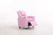 MINI FAUTEUIL RELAX RELEVABLE REVÊTU EN SIMILI CUIR COLORIS rose