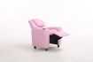 MINI FAUTEUIL RELAX RELEVABLE REVÊTU EN SIMILI CUIR COLORIS rose