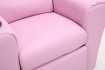 MINI FAUTEUIL RELAX RELEVABLE REVÊTU EN SIMILI CUIR COLORIS rose
