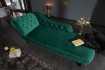 Méridienne design Chesterfield capitonné en velours coloris vert émeraude
