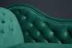 Méridienne design Chesterfield capitonné en velours coloris vert émeraude
