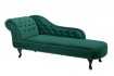 Méridienne design Chesterfield capitonné en velours coloris vert émeraude