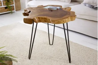 Table basse 55cm design tronc d'arbre coloris naturel 2