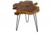 Table basse 55cm design tronc d'arbre coloris naturel