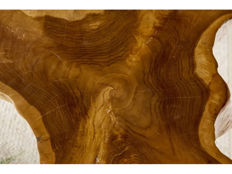 Table basse de 60cm design tronc d'arbre coloris naturel