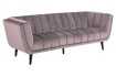 Canapé 3 places en tissu vieux rose