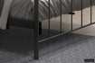 Lit design adulte de 160 x 200 cm en métal coloris noir
