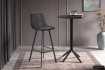 Tabouret de bar design en similicuir coloris noir