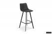 Tabouret de bar design en similicuir coloris noir