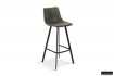Tabouret de bar design en similicuir coloris gris
